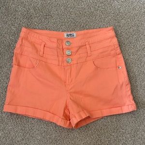 Celebrity Pink Jeans Peach Pink Orange Shorts Sz 7
